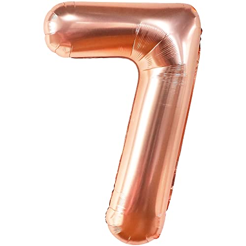 KatchOn, Riesenballon Nummer 7 aus Roségold – 40 Zoll | 7. Geburtstagsballon für Dekorationen zum 7. Geburtstag | 7 Luftballons zum Geburtstag | Sieben Ballonzahlen | 7-jähriger Ballon für 7-jährige KatchOn, Riesenballon Nummer 7 aus Roségold – 40 Zoll | 7. Geburtstagsballon für Dekorationen zum 7. Geburtstag | 7 Luftballons zum Geburtstag | Sieben Ballonzahlen | 7-jähriger Ballon für 7-jährige von KatchOn
