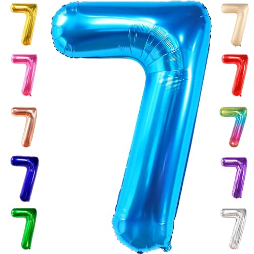 KatchOn, Riesiger blauer Luftballon Nummer 7 – 40 Zoll | 7. Geburtstagsballon für Dekorationen zum 7. Geburtstag | 7 Luftballons zum Geburtstag | Sieben Ballonzahlen | 7-jähriger Ballon für 7-jährig KatchOn, Riesiger blauer Luftballon Nummer 7 – 40 Zoll | 7. Geburtstagsballon für Dekorationen zum 7. Geburtstag | 7 Luftballons zum Geburtstag | Sieben Ballonzahlen | 7-jähriger Ballon für 7-jährig von KatchOn