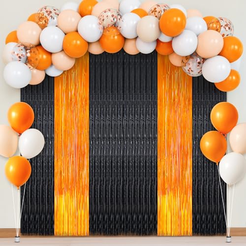Orange und Schwarz Fransen mit Latexballons Orange und Schwarz Fransen mit Latexballons von KatchOn