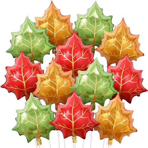 Thanksgiving Ahornblätter Folienballons, 12 Stück Thanksgiving Ahornblätter Folienballons, 12 Stück von KatchOn