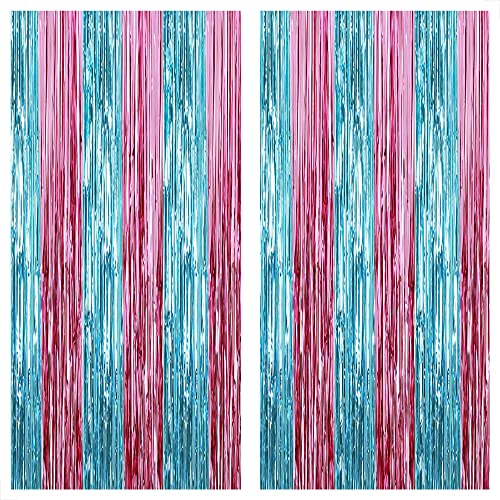 XtraLarge Pink und Blau Folienfransen für Geschlechtsoffenbarung Hintergrund – 9 x 3 m, 2 Stück | Vorhang, rosa blaue Partydekorationen Luftschlangen Geburtstagsparty XtraLarge Pink und Blau Folienfransen für Geschlechtsoffenbarung Hintergrund – 9 x 3 m, 2 Stück | Vorhang, rosa blaue Partydekorationen Luftschlangen Geburtstagsparty von KatchOn