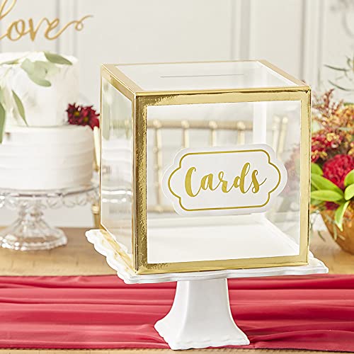 Kate Aspen Hochzeitskarten-Box, Einheitsgröße, transparent/goldfarben von Kate Aspen