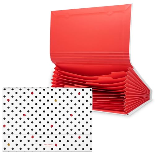 Kate Spade New York Fächermappe mit 12 Fächern, Kunstleder-Ordner mit Magnetverschluss, Dokumentenhalter in Briefgröße, Marienkäfer-Punkt Kate Spade New York Fächermappe mit 12 Fächern, Kunstleder-Ordner mit Magnetverschluss, Dokumentenhalter in Briefgröße, Marienkäfer-Punkt von Kate Spade New York