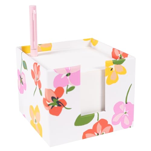 kate spade new york Notizwürfel mit 400 leeren Blättern und schwarzem Tintenstift, niedlicher Papierhalter für Schreibtisch, Frühlings-Stiefmütterchen kate spade new york Notizwürfel mit 400 leeren Blättern und schwarzem Tintenstift, niedlicher Papierhalter für Schreibtisch, Frühlings-Stiefmütterchen von Kate Spade New York