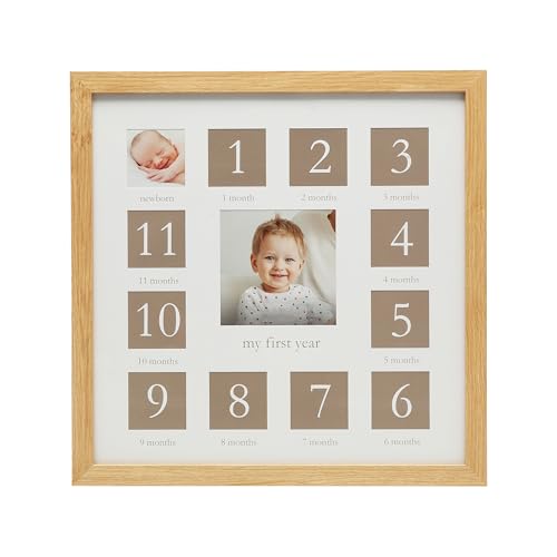 Kate & Milo Bilderrahmen für die ersten zwölf Monate, Fotocollage für Babys und geschlechtsneutrales Andenken, ideal für Babyparty, Geschenk zur Geburt, als Kinderzimmerdekoration, Holz Kate & Milo Bilderrahmen für die ersten zwölf Monate, Fotocollage für Babys und geschlechtsneutrales Andenken, ideal für Babyparty, Geschenk zur Geburt, als Kinderzimmerdekoration, Holz von Kate & Milo