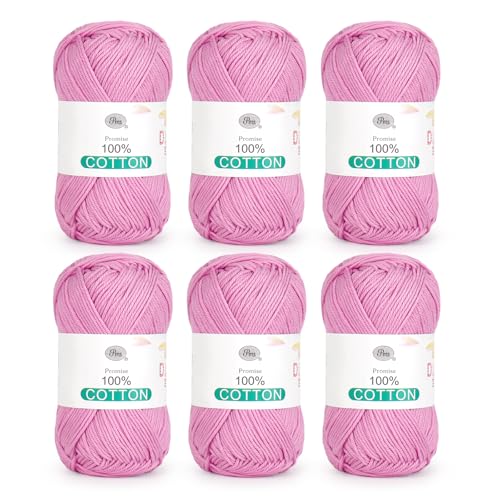 Katech Baumwollgarn zum Häkeln, Stricken (Rosa) von Katech