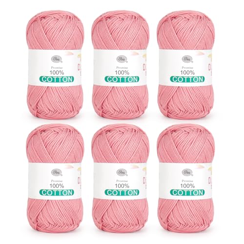 Katech Baumwollgarn zum Häkeln und Stricken (Orange Pink) von Katech