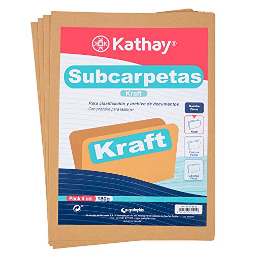 Kathay 86018849 Untermappen aus Kraftpapier, 180 g, mit Ausschnitt zum Fastener von Kathay