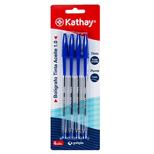 Kathay 86210230 Kugelschreiber mit blauer Tinte, Öl, Spitze 1 mm, perfekt für Ihr Schul- und Büromaterial Kathay 86210230 Kugelschreiber mit blauer Tinte, Öl, Spitze 1 mm, perfekt für Ihr Schul- und Büromaterial von Kathay