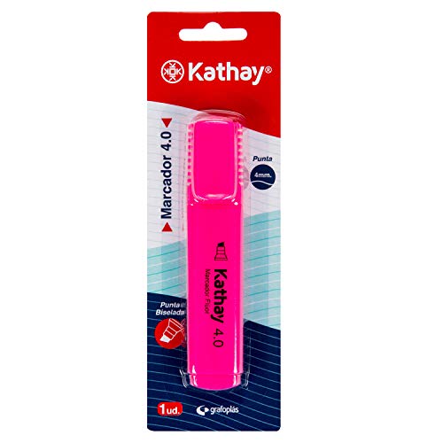 Kathay 86211853. Fluoreszierender Marker, Rosa, abgeschrägte Spitze 4 mm von Kathay