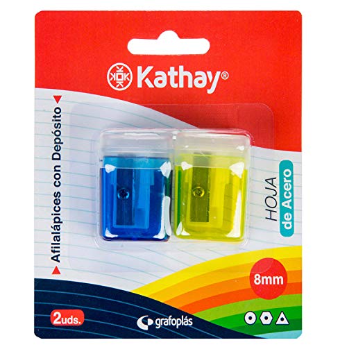 Kathay 86614599 Packung mit 2 Spitzern mit Behälter, Stahlklinge, 8 mm Kathay 86614599 Packung mit 2 Spitzern mit Behälter, Stahlklinge, 8 mm von Kathay