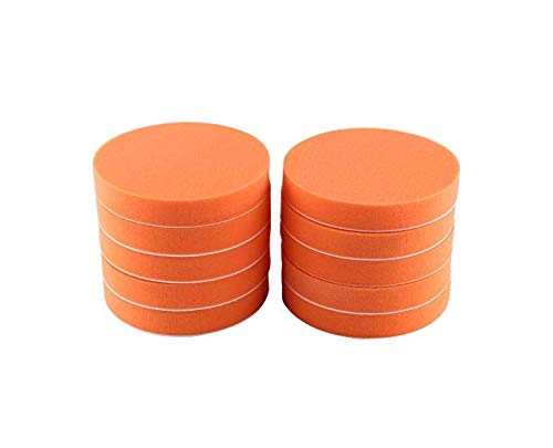 10Pcs 6 "(150mm) Polierpad Schwammpolieren Polieren Waxing Pad Kit Werkzeug für Autopuffer DA Dual Action Polierer Schleifen, Polieren, Wachsen Orange von Kathlen