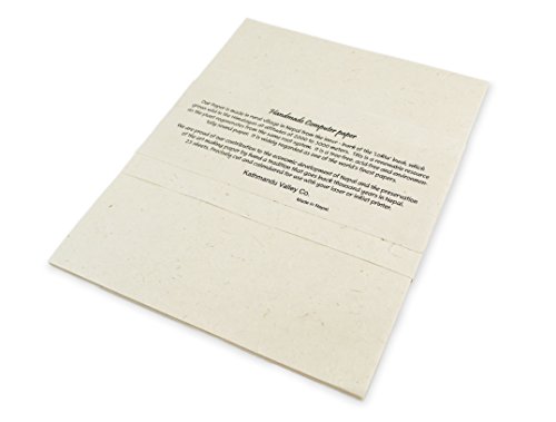 Handgefertigtes Lokta Vintage Druckerpapier für Laser- und Tintenstrahldruck, 21,6 x 27,9 cm, 25 Blatt, naturfarben Handgefertigtes Lokta Vintage Druckerpapier für Laser- und Tintenstrahldruck, 21,6 x 27,9 cm, 25 Blatt, naturfarben von Kathmandu Valley Co.