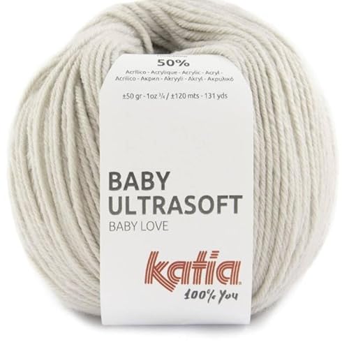 Katia Baby Ultrasoft Farbe 61, weiche, pflegeleichte Babywolle zum Stricken oder Häkeln, Wolle trocknergeeignet von Katia / theofeel