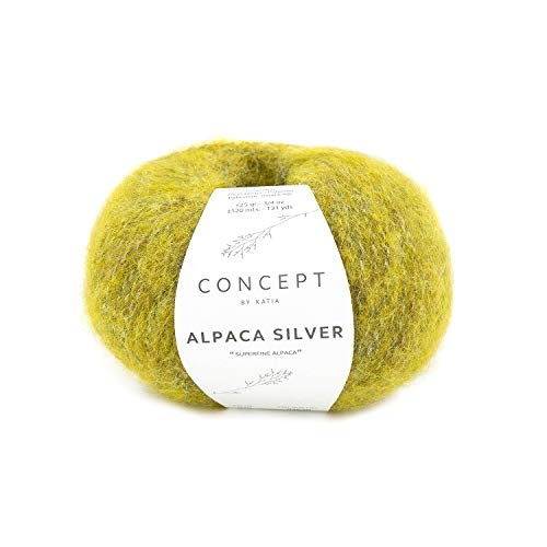 Katia Alpaca Silver | 25g Alpakawolle mit dezentem Glitzereffekt, Wolle mit Lurex Farbe 270 von Katia Alpaca