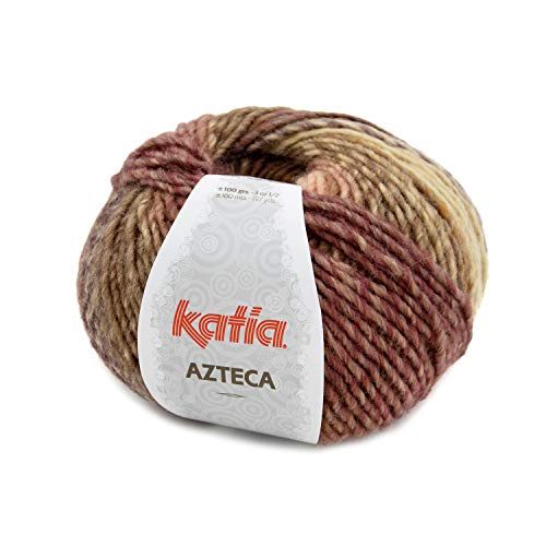 Katia Azteca Wolle mit Farbverlauf zum Stricken und Häkeln für Nadelstärke 5-5,5 mm (7877, 100 Gramm) von Katia Azteca