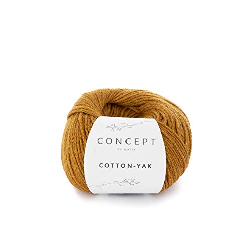 Katia Concept Cotton Yak Farbe 106 ocker, Wolle mit Yakwolle und Baumwolle zum Stricken und Häkeln von Katia Concept