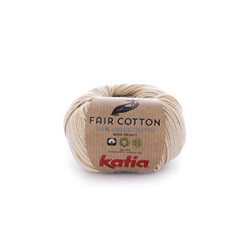 Katia Fair Cotton Fb. 10 - beige claro, Baumwollgarn, organische Baumwolle, Biobaumwolle zum Stricken und Häkeln von Katia Fair Cotton