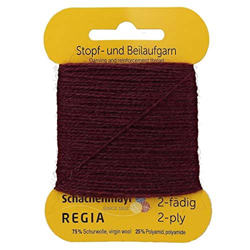 5g Regia 2-fädiges Stopf- und Beilaufgarn - Farbe 2747 - burgund von Katia