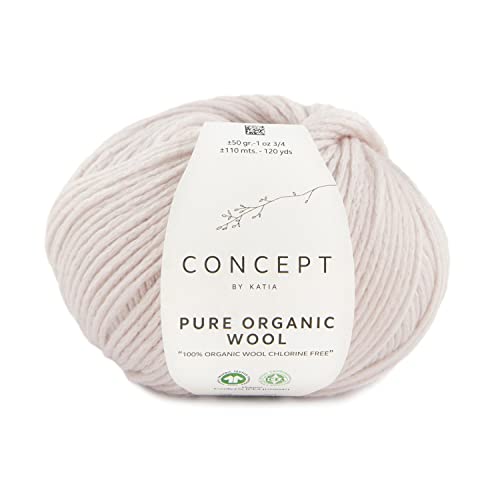 Biowolle Katia Pure Organic Wool GOTS Wolle gots zertifiziert biologische Merinowolle (55 - Beige rosé) von Katia