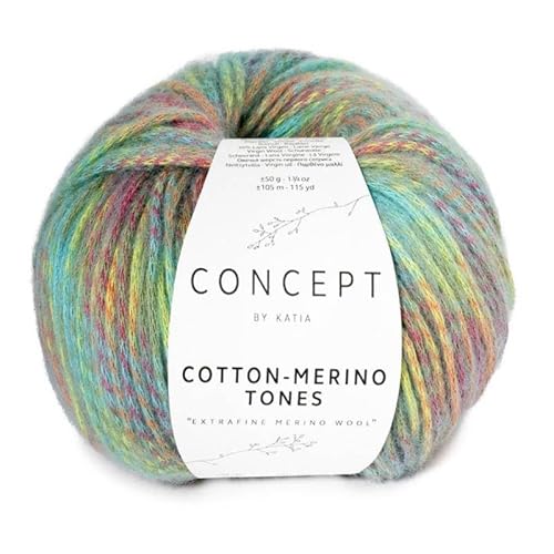 COTTON-MERINO TONES Wolle Katia Jade Cod.304 von Katıa