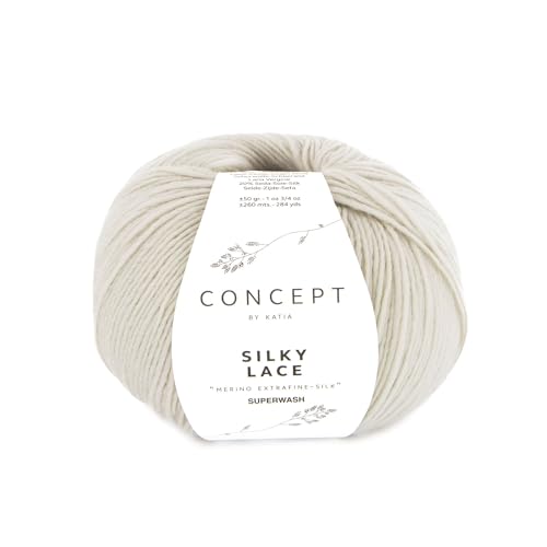 Concept 50g Silky Lace - Farbe: 189 - steingrau - ein seidiges, leicht glänzendes Garn in sanften Farben Concept 50g Silky Lace - Farbe: 189 - steingrau - ein seidiges, leicht glänzendes Garn in sanften Farben von Katıa