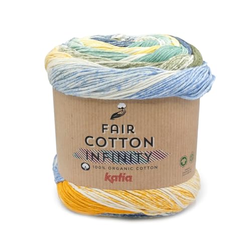 FAIR COTTON INFINITY von Katia 200 Gramm 600 Meter Bio Baumwollgarn GOTS mit Farbverlauf von Katıa