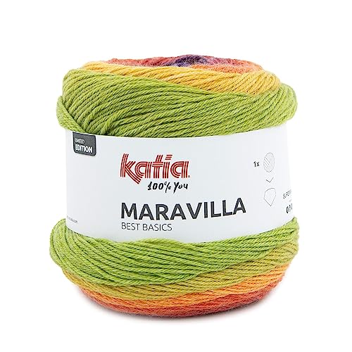 Katia 200g Maravilla - Perlviolett-Orange-Gelblich-Grün Garn Katia 200g Maravilla - Perlviolett-Orange-Gelblich-Grün Garn von Katıa