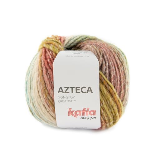 Katia Azteca 7880 | Dicke Wolle mit Farbverlauf | Farbverlaufswolle zum Stricken und Häkeln | Strickgarn Nadelstärke 5 bis 5,5 mm | Handstrickgarn Strickwolle Häkelwolle von Katia