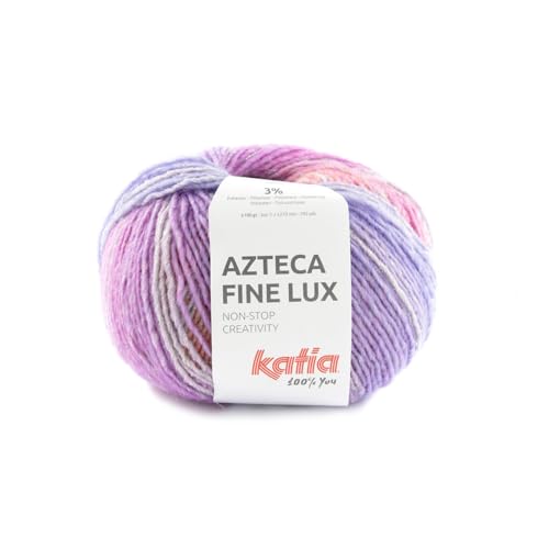 Katia Azteca Fine Lux - Farbe: Rosas/Azules/Turquesas (412) - 100 g/ca. 270 m Wolle von Katıa
