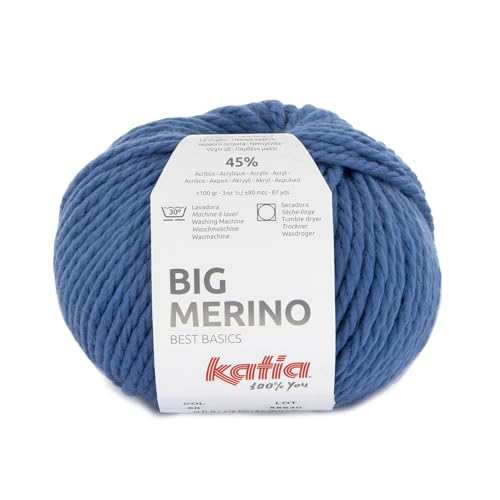 Katia Big Merino Garn, Blau, Cod.60 von Katıa