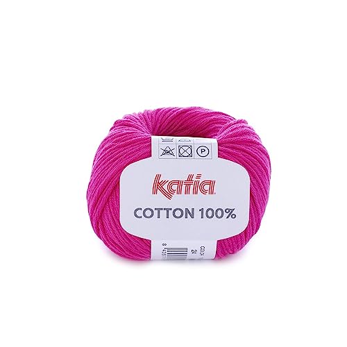 Katia Cotton 100% - Farbe: Fucsia (24) - 50 g/ca. 120 m Wolle von Katia