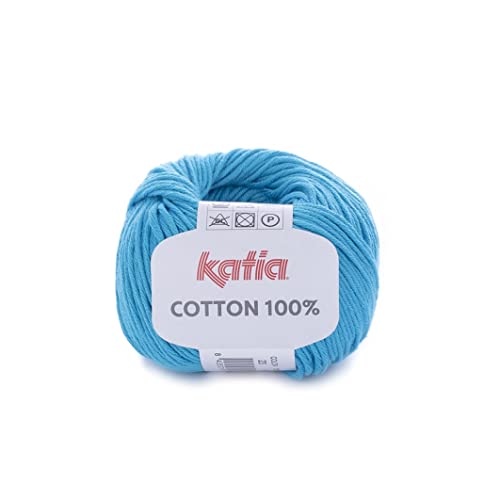 Katia Cotton 100% - Farbe: Turquesa (23) - 50 g/ca. 120 m Wolle von Katia