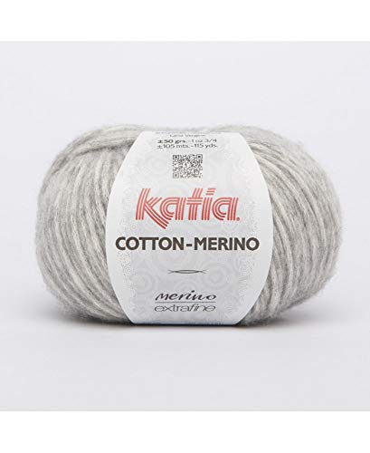 Katia Cotton Merino Fb. 106 soft grey Wolle mit Merinowolle extrafine und Baumwolle von Katia