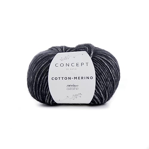 Katia Cotton Merino Fb. 108 graphit Wolle mit Merinowolle extrafine und Baumwolle Katia Cotton Merino Fb. 108 graphit Wolle mit Merinowolle extrafine und Baumwolle von Katia