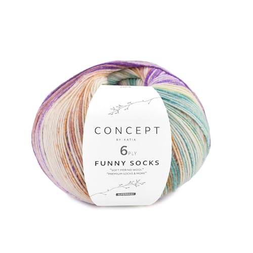 Katia Funny Socks - Sockenwolle, 150g, 400m, Multicolored, Merino Superwash, Polyamid Katia Funny Socks - Sockenwolle, 150g, 400m, Multicolored, Merino Superwash, Polyamid von Katıa