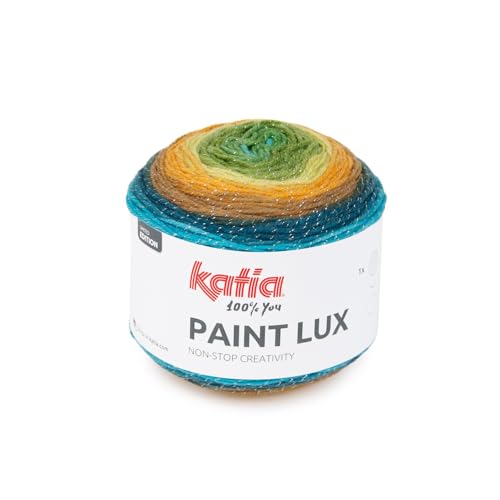 Katia Garn Paint Lux in 150-Gramm- und 540-Meter-Knäueln (57 - Hellbraun, Ockergelb, Zitronengrün) von Katıa