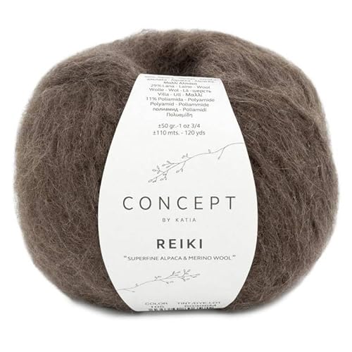 Katia Garn braun - Alpaka-Mischung, 50g/110m, Nadelstärke 5,5-6mm, Maschinenwäsche bis 30°C von Katıa