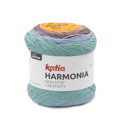 Katia Harmonia | Baumwollgarn mit Farbverlauf | 100% Baumwolle | zum Stricken und Häkeln 150g 540m (215) von Katia