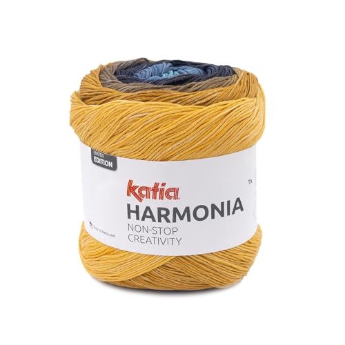 Katia Harmonia | Baumwollgarn mit Farbverlauf | 100% Baumwolle | zum Stricken und Häkeln 150g 540m (216) von Katia
