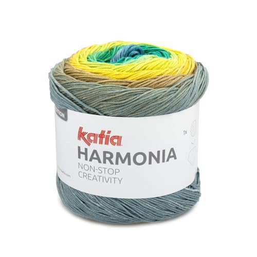 Katia Harmonia | Baumwollgarn mit Farbverlauf | 100% Baumwolle | zum Stricken und Häkeln 150g 540m (218) von Katia