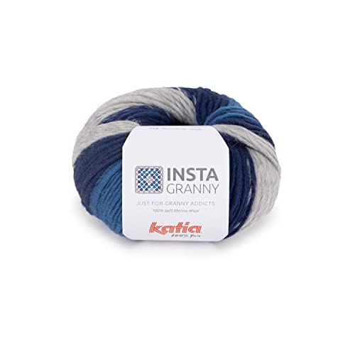 Katia InstaGranny 50g | Insta Granny Squares häkeln aus reiner Wolle zum Häkeln für Häkelnadel 5-5 mm (109) von Katia