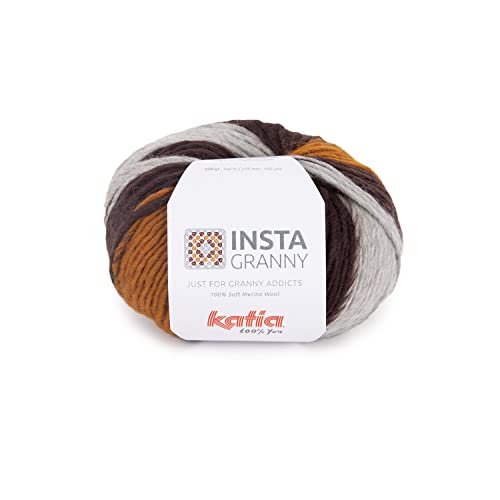 Katia InstaGranny | Granny Squares häkeln aus reiner Wolle zum Häkeln für Häkelnadel 5-5 mm (108) von Katia