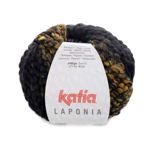 Katia Laponia - Farbe: Ocre/Crudo/Negro (201) - 100 g/ca. 75 m Wolle von Katia