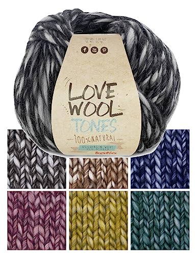 Katia Love Wool Tones | dicke Wolle Dochtgarn Schurwolle und Alpaka zum Stricken und Häkeln | 100g 50m (205) von Katia