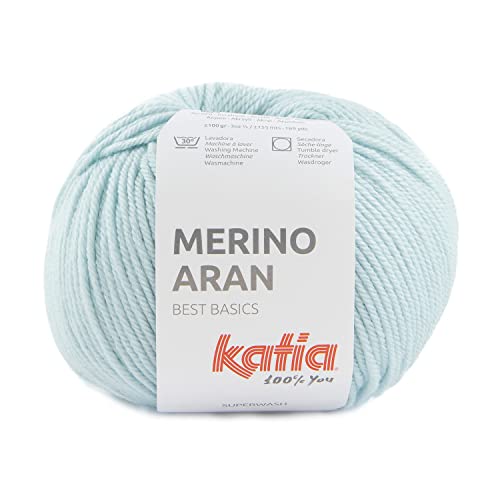 Katia Merino Aran - Farbe: Celeste Sucio (97) - 100 g/ca. 155 m Wolle von Katıa