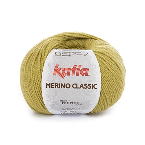 Katia Merino Classic - Farbe: Gelbgrün (18) - 100 g/ca. 240 m Wolle von Katia