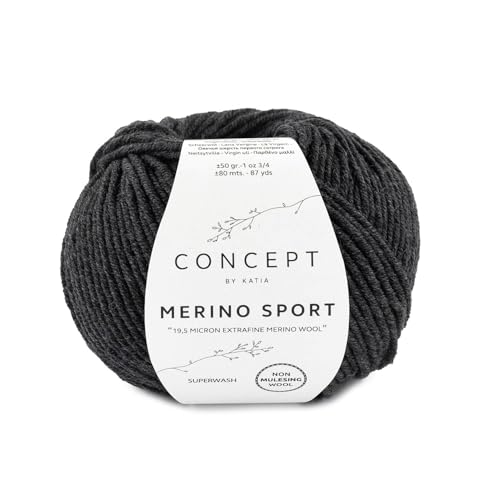 Katia Merino Sport - CONCEPT - Farbe: Gris Oscuro (402) - 50 g/ca. 80 m Wolle von Katıa