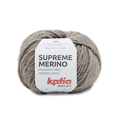 Katia Supreme Merino - Farbe: Beige (87) - 50 g/ca. 75 m Wolle von Katia