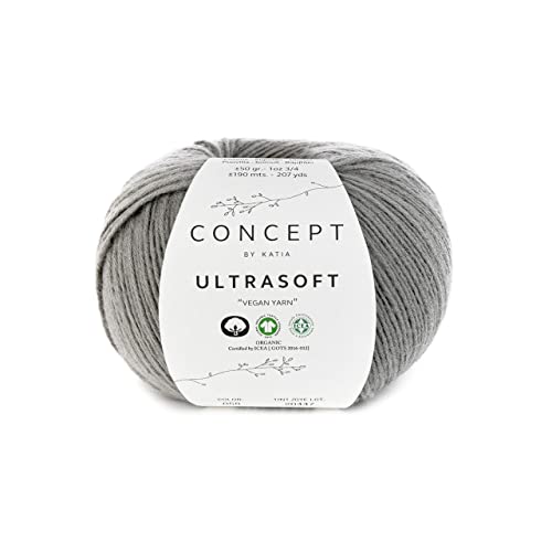 Katia Ultrasoft Fb. 58 grau, Bio Baumwolle zum Stricken, GOTS zertifiziert, organische Baumwolle, organic cotton Garn zum Häkeln, Wolle vegan Katia Ultrasoft Fb. 58 grau, Bio Baumwolle zum Stricken, GOTS zertifiziert, organische Baumwolle, organic cotton Garn zum Häkeln, Wolle vegan von Katia